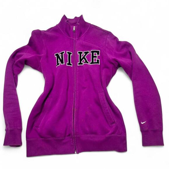 Nike Vintage Women’s Retro Streetwear Full Zip Jacket Patch On Sleeve Size L - Picture 5 of 6